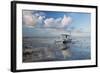 An Outrigger Fishing Boat on the Coast of Bali-Alex Saberi-Framed Photographic Print