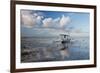 An Outrigger Fishing Boat on the Coast of Bali-Alex Saberi-Framed Photographic Print