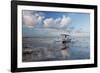 An Outrigger Fishing Boat on the Coast of Bali-Alex Saberi-Framed Photographic Print