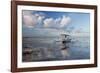 An Outrigger Fishing Boat on the Coast of Bali-Alex Saberi-Framed Photographic Print