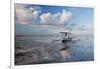 An Outrigger Fishing Boat on the Coast of Bali-Alex Saberi-Framed Photographic Print