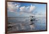 An Outrigger Fishing Boat on the Coast of Bali-Alex Saberi-Framed Photographic Print