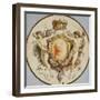 An Oval Portrait of a Woman in Profile with a Decorative Border of Grotesques and Swags, with…-Giuseppe Cades-Framed Giclee Print