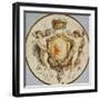 An Oval Portrait of a Woman in Profile with a Decorative Border of Grotesques and Swags, with…-Giuseppe Cades-Framed Giclee Print