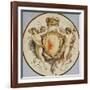 An Oval Portrait of a Woman in Profile with a Decorative Border of Grotesques and Swags, with…-Giuseppe Cades-Framed Giclee Print