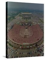 An Overhead Aerial View of the Crowd at Jfk Stadium-null-Stretched Canvas
