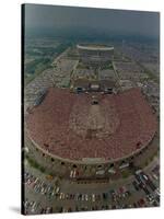 An Overhead Aerial View of the Crowd at Jfk Stadium-null-Stretched Canvas