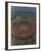 An Overhead Aerial View of the Crowd at Jfk Stadium-null-Framed Premium Photographic Print