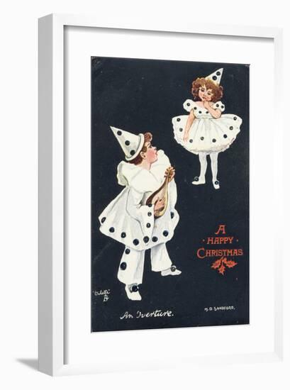 An Overture, Boy and Girl in Pierrot Costume Take a Fancy to One Another-H.d. Sandford-Framed Art Print