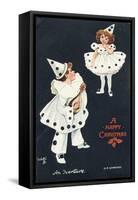 An Overture, Boy and Girl in Pierrot Costume Take a Fancy to One Another-H.d. Sandford-Framed Stretched Canvas