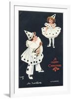 An Overture, Boy and Girl in Pierrot Costume Take a Fancy to One Another-H.d. Sandford-Framed Premium Giclee Print