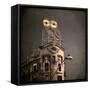 An Owl on a Roof in the City-Luis Beltran-Framed Stretched Canvas