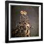 An Owl on a Roof in the City-Luis Beltran-Framed Photographic Print