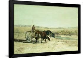 An Ox Cart in New Mexico-Charles Partridge Adams-Framed Giclee Print