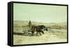 An Ox Cart in New Mexico-Charles Partridge Adams-Framed Stretched Canvas