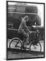 An Oxford Student on Her Bike-Henry Grant-Mounted Photographic Print