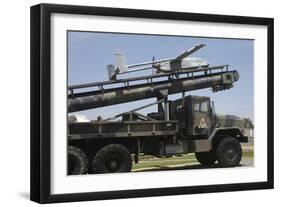An RQ-2B Pioneer Uav on an M927 Logistics Truck-null-Framed Photographic Print