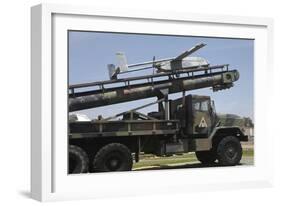 An RQ-2B Pioneer Uav on an M927 Logistics Truck-null-Framed Photographic Print