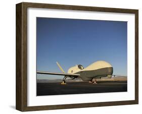 An RQ-4 Global Hawk Unmanned Aerial Vehicle Sits On the Flight Line-Stocktrek Images-Framed Photographic Print