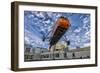 An S-58T Picks Up The Lifting Line On The Top Of A Building In Chicago, Illinois-null-Framed Photographic Print