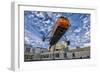 An S-58T Picks Up The Lifting Line On The Top Of A Building In Chicago, Illinois-null-Framed Photographic Print