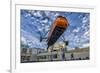 An S-58T Picks Up The Lifting Line On The Top Of A Building In Chicago, Illinois-null-Framed Photographic Print
