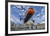 An S-58T Picks Up The Lifting Line On The Top Of A Building In Chicago, Illinois-null-Framed Photographic Print