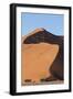 An s-curve on a tall orange-sand dune in Sossusvlei within Namib-Naukluft National Park, Namibia.-Brenda Tharp-Framed Photographic Print