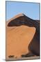 An s-curve on a tall orange-sand dune in Sossusvlei within Namib-Naukluft National Park, Namibia.-Brenda Tharp-Mounted Photographic Print