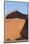 An s-curve on a tall orange-sand dune in Sossusvlei within Namib-Naukluft National Park, Namibia.-Brenda Tharp-Mounted Photographic Print