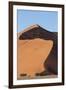 An s-curve on a tall orange-sand dune in Sossusvlei within Namib-Naukluft National Park, Namibia.-Brenda Tharp-Framed Photographic Print