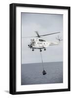 An SA-330 Puma Transport Helicopter Moves Cargo During a Vertical Replenishment-null-Framed Photographic Print