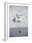 An SA-330 Puma Transport Helicopter Moves Cargo During a Vertical Replenishment-null-Framed Photographic Print