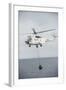 An SA-330 Puma Transport Helicopter Moves Cargo During a Vertical Replenishment-null-Framed Photographic Print