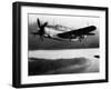 An Sb2c (Curtiss Helldiver) Flies over a Japanese Convoy Burning in Cam Ranh Bay after Attack by Pl-null-Framed Photographic Print