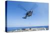 An Sh-60R Seahawk Delivers Supplies During a Vertical Replenishment-null-Stretched Canvas
