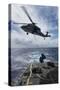 An Sh-60S Sea Hawk Delivers Supplies on the Flight Deck Fo USS Preble-null-Stretched Canvas