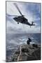 An Sh-60S Sea Hawk Delivers Supplies on the Flight Deck Fo USS Preble-null-Mounted Photographic Print