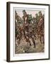 An Uhlan Cavalry Charge-Angelo Jank-Framed Art Print