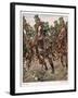 An Uhlan Cavalry Charge-Angelo Jank-Framed Art Print