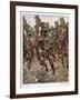 An Uhlan Cavalry Charge-Angelo Jank-Framed Art Print