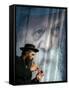 An Ultra-Orthodox Jewish Man Plays a Flute-null-Framed Stretched Canvas