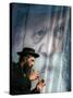 An Ultra-Orthodox Jewish Man Plays a Flute-null-Stretched Canvas