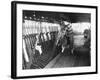 An Undergraduate Volunteer in a Railway Signal Box During the General Strike-null-Framed Photographic Print