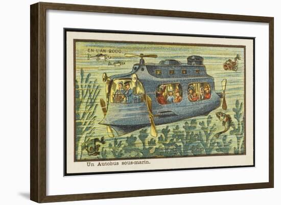 An Underwater Bus-Jean Marc Cote-Framed Art Print