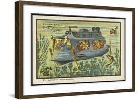 An Underwater Bus-Jean Marc Cote-Framed Art Print