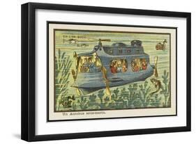 An Underwater Bus-Jean Marc Cote-Framed Art Print