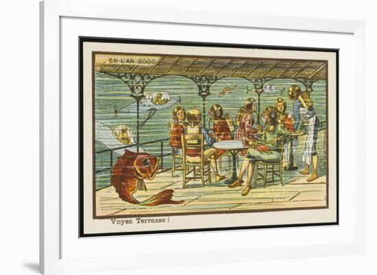 An Underwater Cafe-Jean Marc Cote-Framed Premium Giclee Print