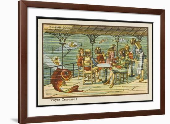 An Underwater Cafe-Jean Marc Cote-Framed Premium Giclee Print