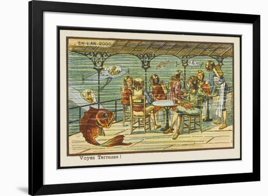 An Underwater Cafe-Jean Marc Cote-Framed Premium Giclee Print